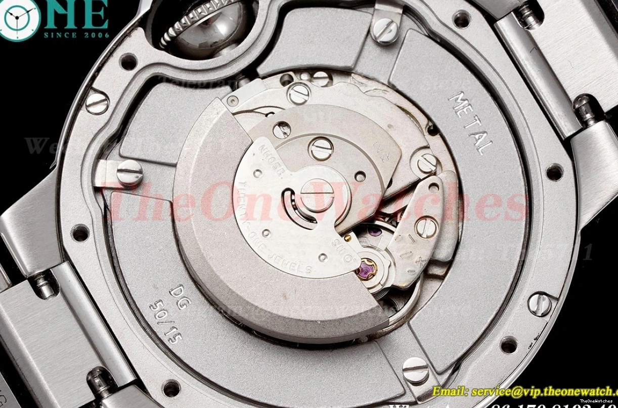 White 33mm AF Cartier NH05 Bleu SS SS Ballon De Dial 1202